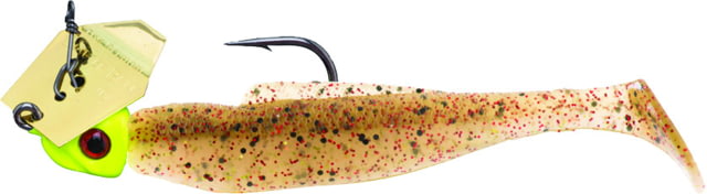 Z-man Diezel Inshore Chatterbait Bladed Swimbait Houdini Gold Blade/Chartreuse Head 1/4oz 4in