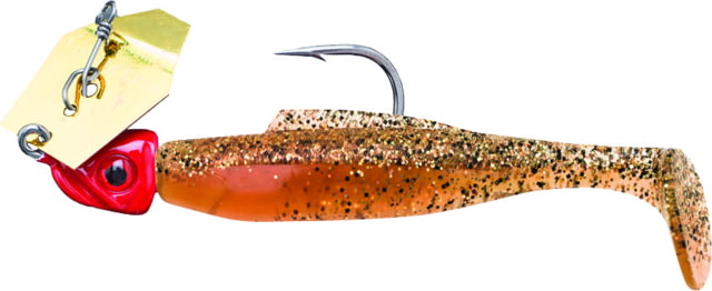 Z-man Diezel Inshore Chatterbait Bladed Swimbait New Penny Gold Blade/Red Head 1/4oz 4in