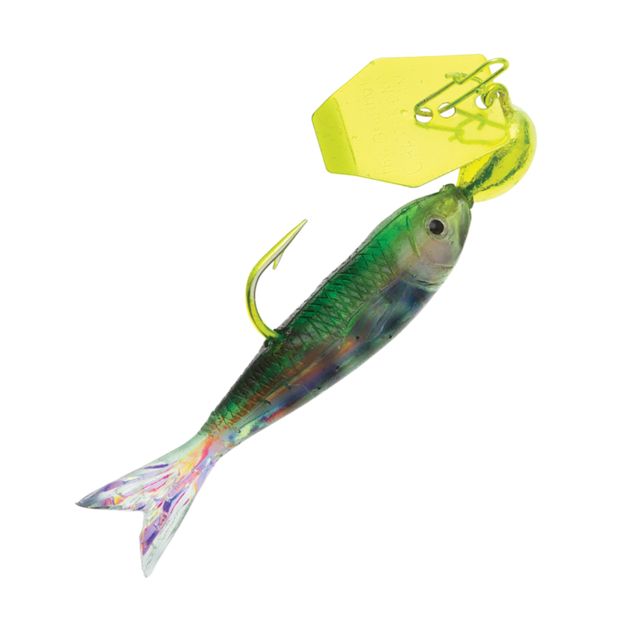 Z-man Flashback Mini Swim Jig 1/16oz Chartrues/Rainbow