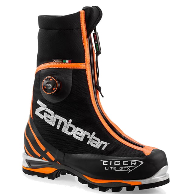 Zamberlan Eiger Lite Boa GTX RR Mountaineering Shoes - Men's Black/Orange 42.5 / 8.5