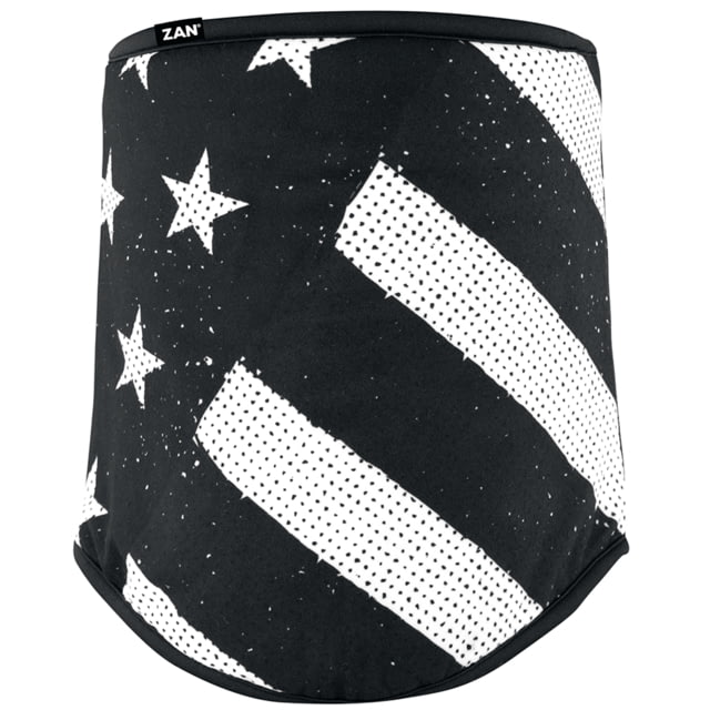 Zan Headgear SportFlex Neck Gaiter Black And White Flag