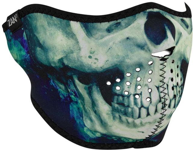 Zan Headgear Neoprene Half Face Mask Paint Skull