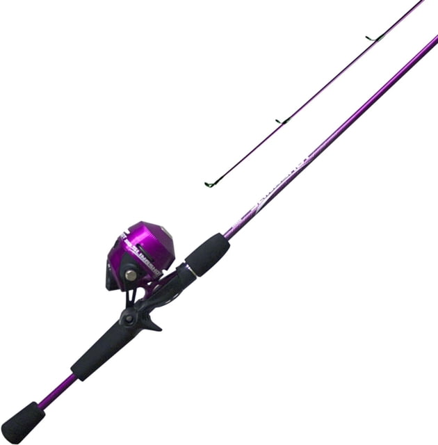 Zebco 202 Slingshot Spincast Rod 5ft 6in Medium Light Moderate Fast 2 Pieces Purple
