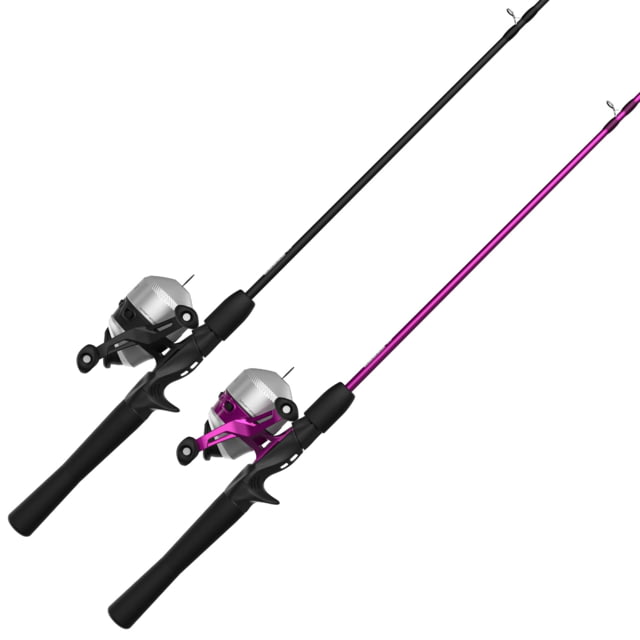 Zebco 33 His & Hers Spincast Combo Bundle Rod 5ft 6in Medium Moderate 2 Pieces Silver/Pink