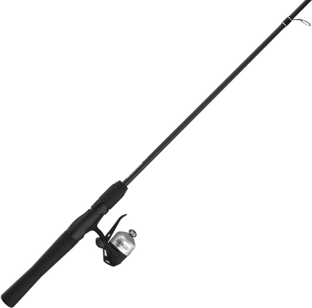 Zebco 33 Micro Trigger Spincast Reel and Rod Combo 5ft 2-PC Rod w/ Comfortable EVA Handle QuickSet Anti-Reverse Reel w/ Bite Alert Silver/Black
