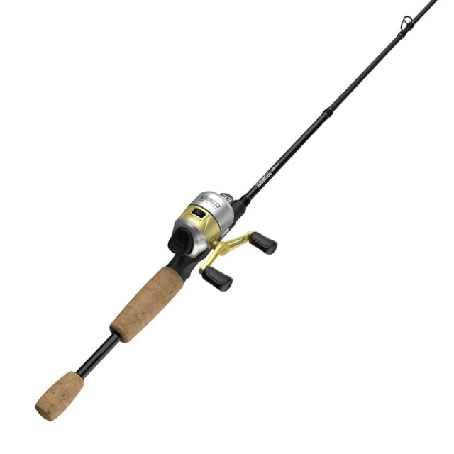 Zebco 33 Micro Gold Spincast Combo Rod 5ft Ultra-Light Moderate-Fast 2 Pieces Gold