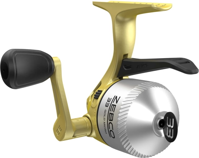 Zebco 33 Gold Micro Trigger Spincast Reel SZ 10 Reel Changeable Righ/Left Retrieve Durable All-Metal Gears Pre-Spooled w/ 4lb Zebco Cajun Line