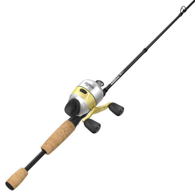 Zebco 33 Spinastc Combo Rod 6ft Medium Moderate-Fast 2 Pieces Gold/Silver