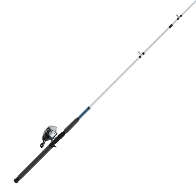 Zebco 606 Salt Fisher Spincast Reel and Rod Combo 7ft 2-PC Telescopic Rod Med-Heavy Mod-Fast SZ 60 Reel 19-PC Eagle Claw Tackle Kit RH Retrieve Blue
