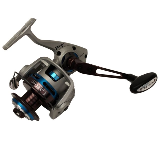 Quantum Cabo Spinning Reel 5.3-1 7+1 Size 50 Ambidextrous Silver/Blue CSP50PTSEBX2