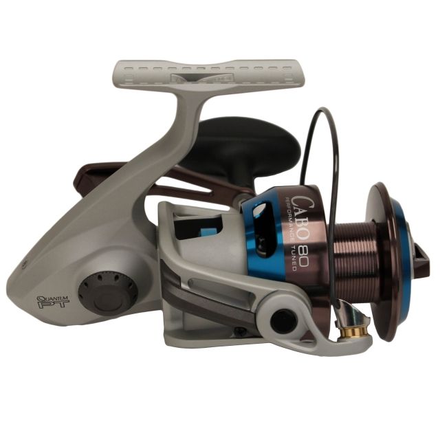 Quantum Cabo Spinning Reel 4.9-1 7+1 Size 80 Ambidextrous Silver/Blue CSP80PTSEBX2