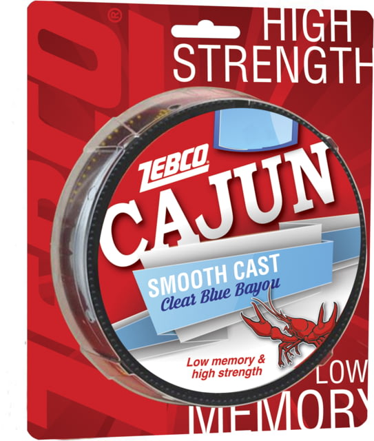 Zebco Cajun Smooth Cast Monofilament Fishing Line Clear Blue Bayou Filler Spool 330-Yards 17lb Low Memory High Strength