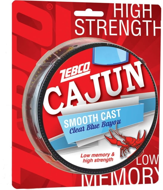 Zebco Cajun Smooth Cast Monofilament Fishing Line Clear Blue Bayou Filler Spool 330-Yards 6lb Low Memory High Strength