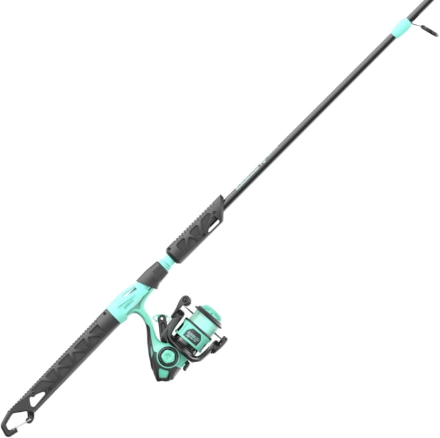 Zebco Kids Rambler Spinning Reel and Rod Combo 5ft 3in 2-PC Pole SZ 20 Reel Changeable Righ/Left Retrieve Pre-Spooled w/ 8lb Cajun Line Seafoam/Black