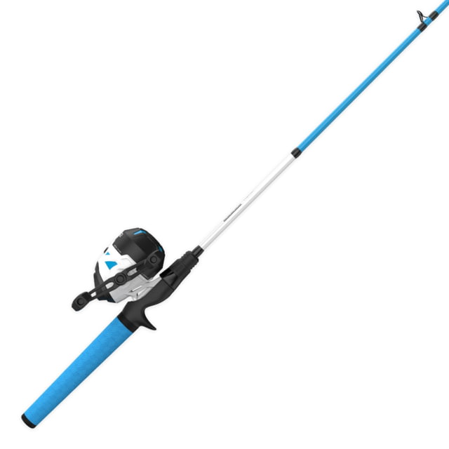 Zebco Roam Spincast Reel and Rod Combo 6ft 2-PC Fiberglass Pole w/ ComfortGrip Handle QuickSet Anti-Reverse Reel Pre-Spooled w/ 10lb Zebco Line Blue