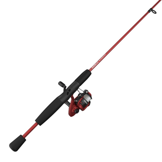 Zebco Slingshot Spinning Reel and Rod Combo 6ft 2-PC Pole SZ 20 Reel Changeable Righ/Left Retrieve Pre-Spooled w/ 8lb Zebco Cajun Line Red
