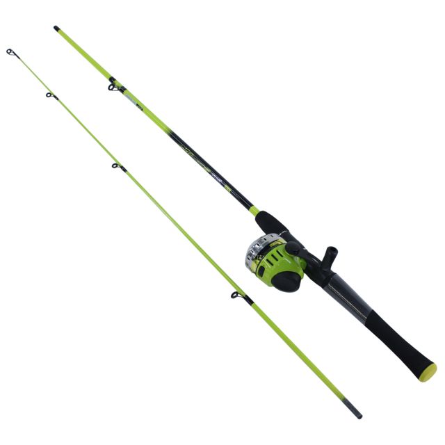 Zebco Splash Spincast Combo Rod 6ft Medium Moderate 2 Pieces Green