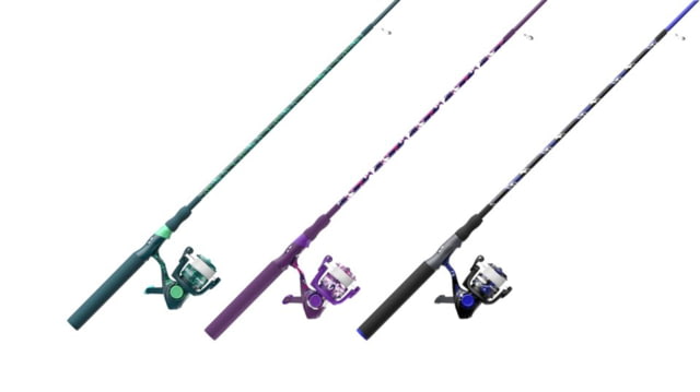 Zebco Splash Spinning Reel and Rod Combo 6ft 2-PC Fiberglass Rod Medium-Light Moderate SZ 20 Reel 5.2-1 Ratio 2-Bearings All Metal Gears Tidepool