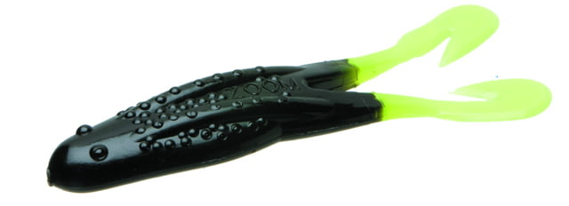 Zoom Horny Topwater Toad 5 Pack 4.25in Black/Chartreuse