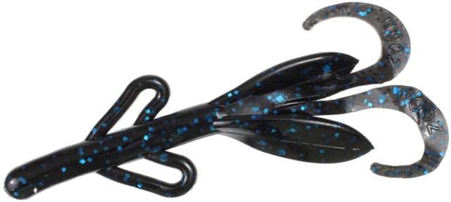 Zoom Baby Brush Hog Creature Bait 12 Pack 4in Black/Blue