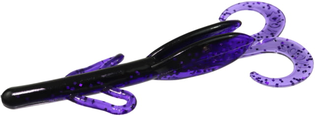 Zoom Baby Brush Hog Creature Bait 12 Pack 4in Black Light