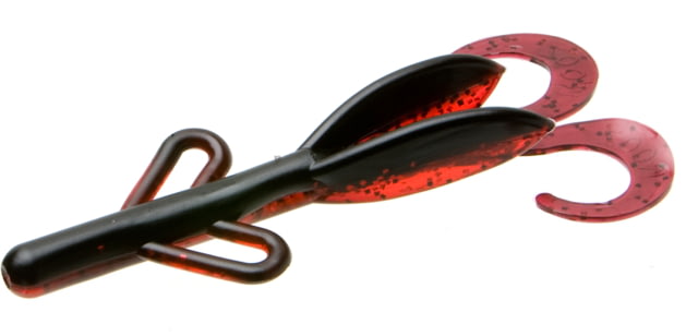 Zoom Baby Brush Hog Creature Bait 12 Pack 4in Black Ruby