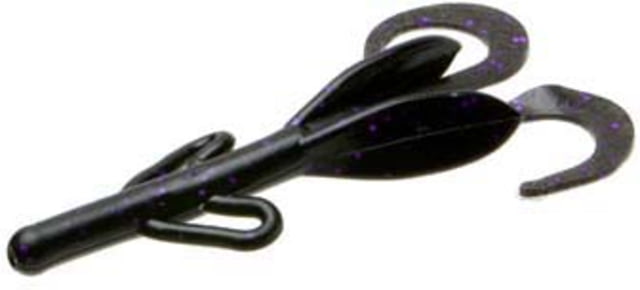 Zoom Baby Brush Hog Creature Bait 12 Pack 4in Blackberry