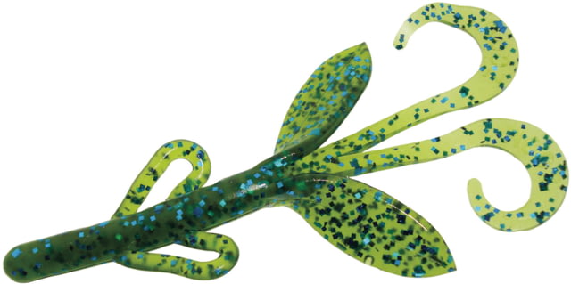 Zoom Baby Brush Hog Creature Bait 12 Pack 4in Blue Watermelon