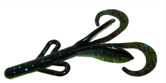 Zoom Baby Brush Hog Creature Bait 12 Pack 4in Blueberry Candy