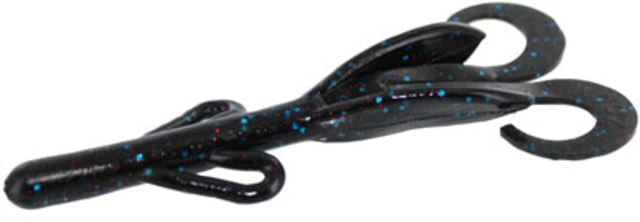 Zoom Baby Brush Hog Creature Bait 12 Pack 4in Blueberry Red