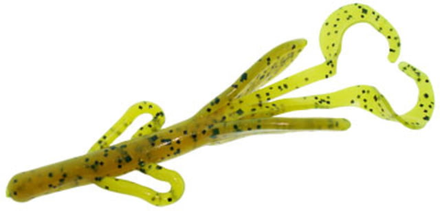 Zoom Baby Brush Hog Creature Bait 12 Pack 4in Chartreuse Pumpkin