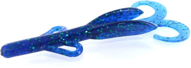 Zoom Baby Brush Hog Creature Bait 12 Pack 4in Emerald Blue