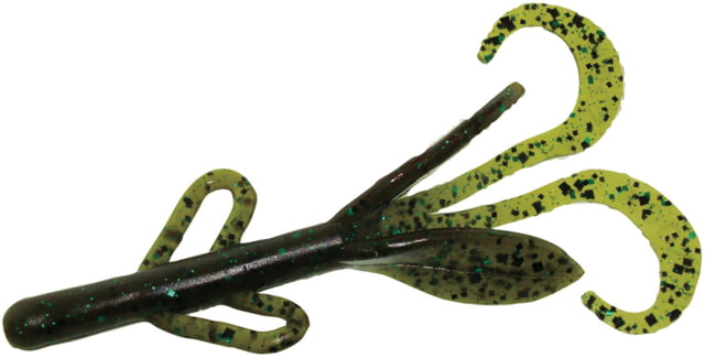 Zoom Baby Brush Hog Creature Bait 12 Pack 4in Green Pumpkin Green
