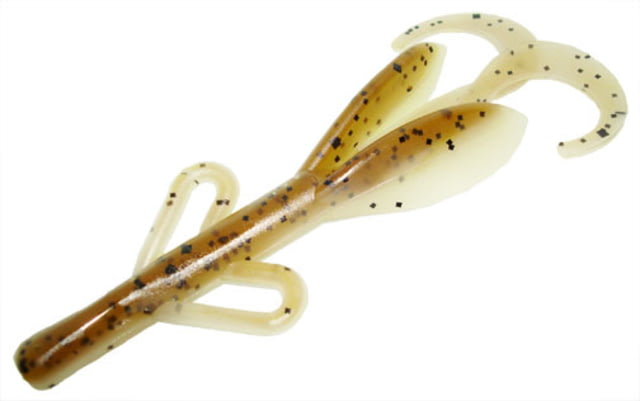 Zoom Baby Brush Hog Creature Bait 12 Pack 4in Green Pumpkin/Pearl