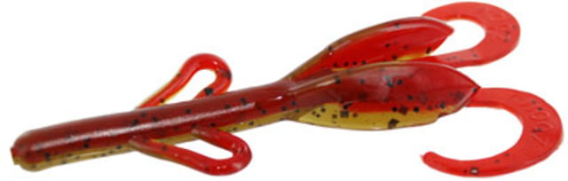 Zoom Baby Brush Hog Creature Bait 12 Pack 4in Green Pumpkin Tomato
