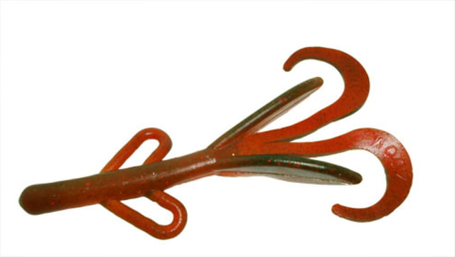 Zoom Baby Brush Hog Creature Bait 12 Pack 4in Motoroil Red