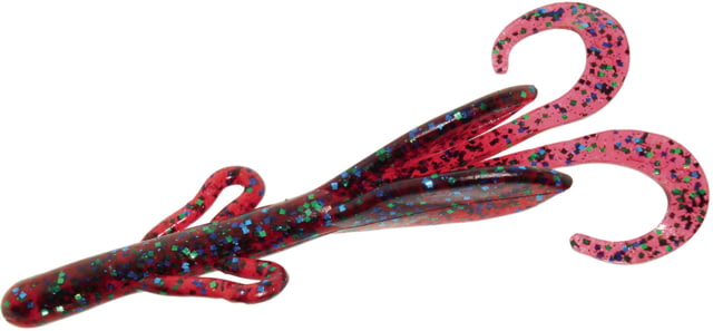 Zoom Baby Brush Hog Creature Bait 12 Pack 4in Plum Apple