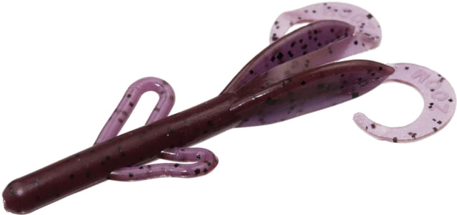 Zoom Baby Brush Hog Creature Bait 12 Pack 4in Purple Pumpkin