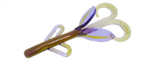Zoom Baby Brush Hog Creature Bait 12 Pack 4in Purple Watermelon