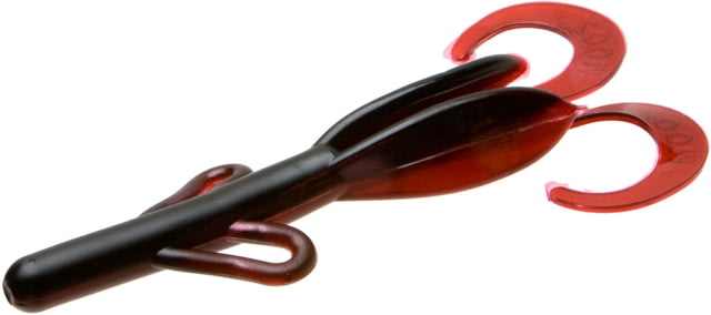Zoom Baby Brush Hog Creature Bait 12 Pack 4in Red Shad
