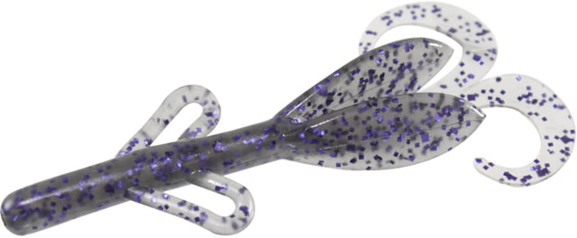 Zoom Baby Brush Hog Creature Bait 12 Pack 4in Smoke Purple