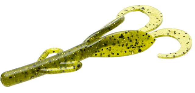 Zoom Baby Brush Hog Creature Bait 12 Pack 4in Watermelon Gold Glitter
