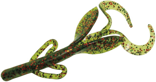 Zoom Baby Brush Hog Creature Bait 12 Pack 4in Watermelon Green Orange