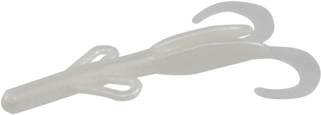 Zoom Baby Brush Hog Creature Bait 12 Pack 4in White Pearl
