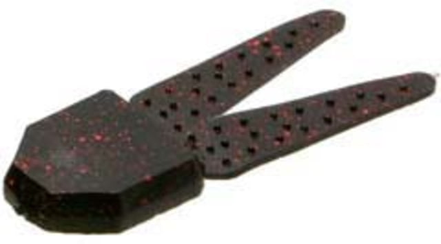 Zoom Zoom Big Chunk Jig Trailer 5 Pack 3.25in Black Red Glitter