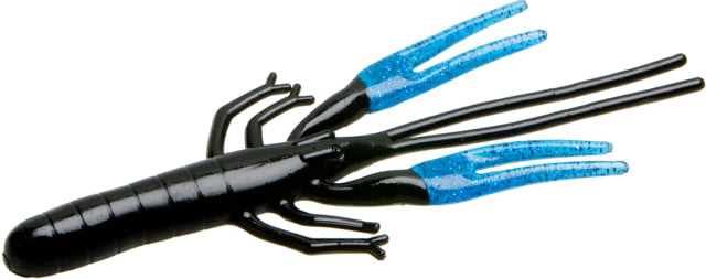 Zoom Big Critter Craw 10 Pack 5in Black/Blue Claw
