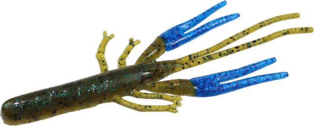 Zoom Big Critter Craw 10 Pack 5in Green Pumpkin Blue/Blue