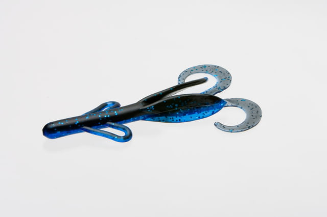 Zoom Brush Hog Creature Bait 8 Pack 6in Black Sapphire