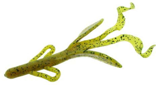 Zoom Brush Hog Creature Bait 8 Pack 6in Chartreuse Pumpkin