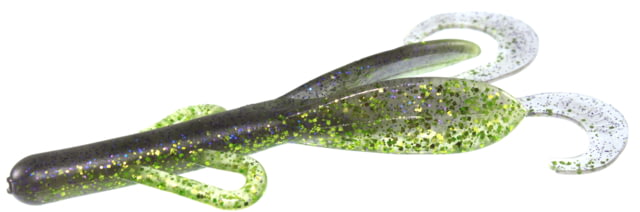 Zoom Brush Hog Creature Bait 8 Pack 6in Electric Shiner